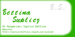 bettina suplicz business card